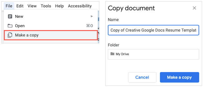 Make a Copy of the file in Docs and name box