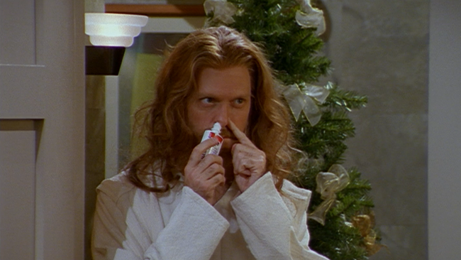 Frasier's Niles Crane dressed for Christmas