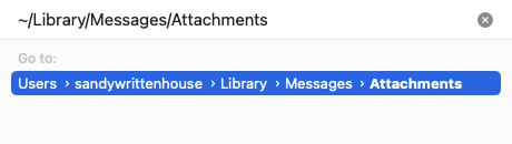 Go to the Attachments folder in the Library