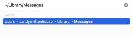 Go to the Messages folder in the Library