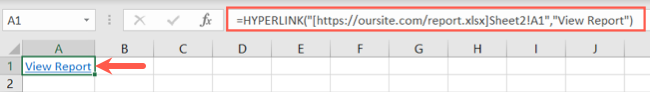 HYPERLINK function for a file on the web