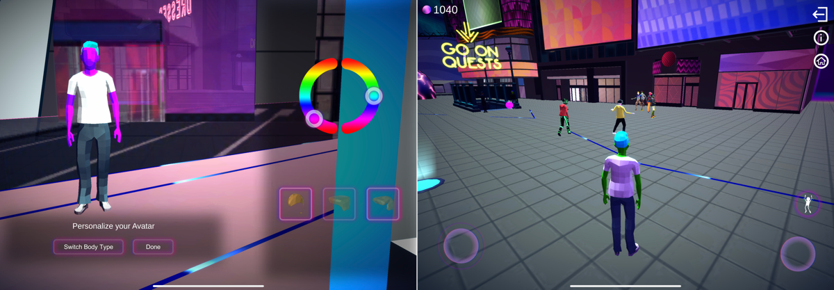 Screenshots of VNYE game