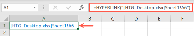 HYPERLINK function to link within the current sheet