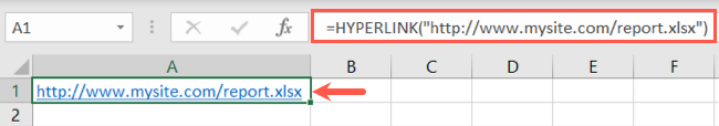 HYPERLINK function to link a workbook on the web