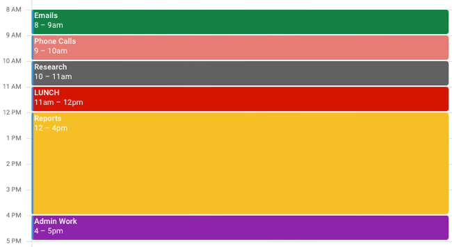 Task Batching in Google Calendar