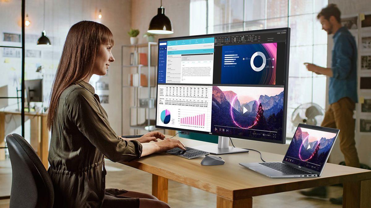 Dell monitor on a desk