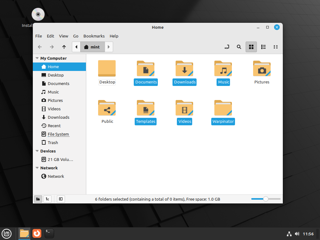 Linux Mint 21.1 screenshot