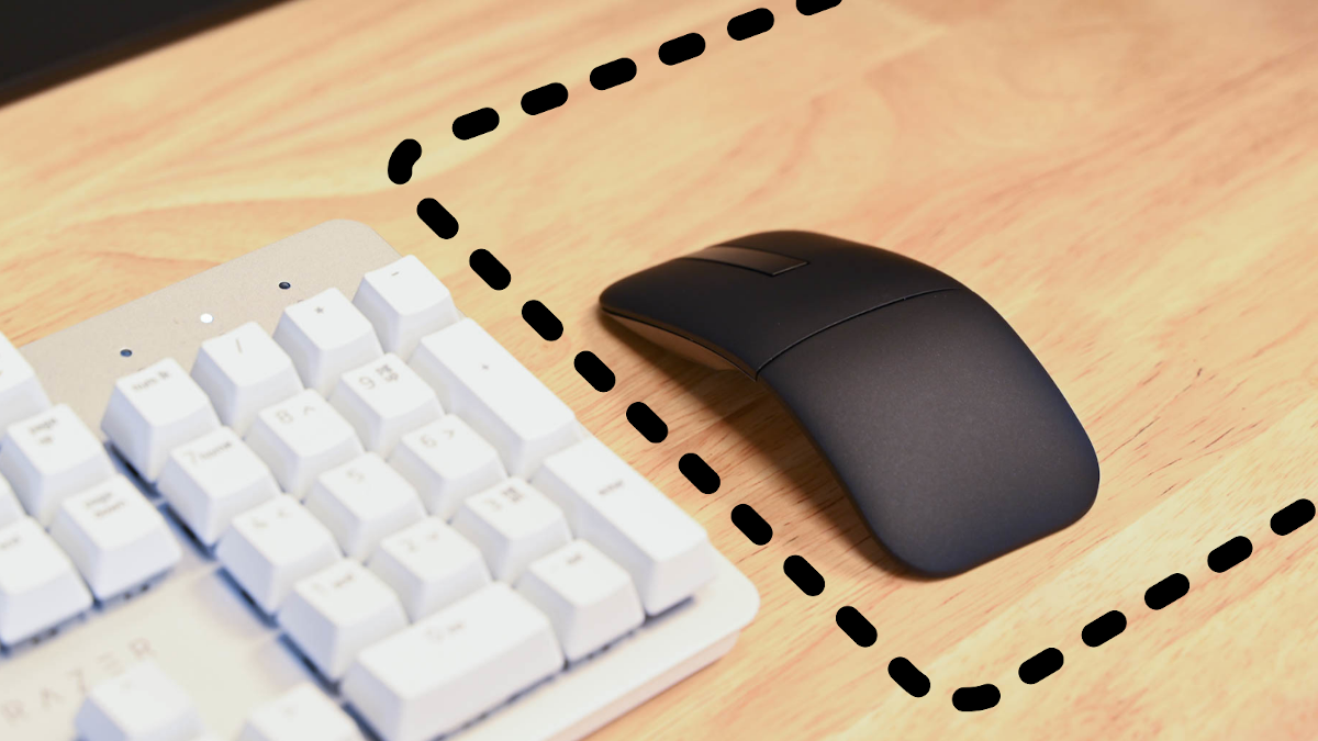 Mouse pad missing from desk.