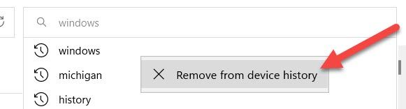 Click "Remove from device history."