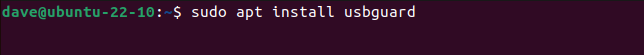 Installing USBGuard on Ubuntu with apt
