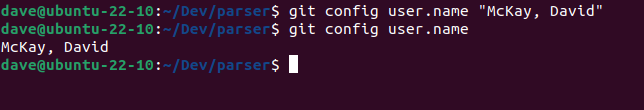 Setting a repository-specific Git user name