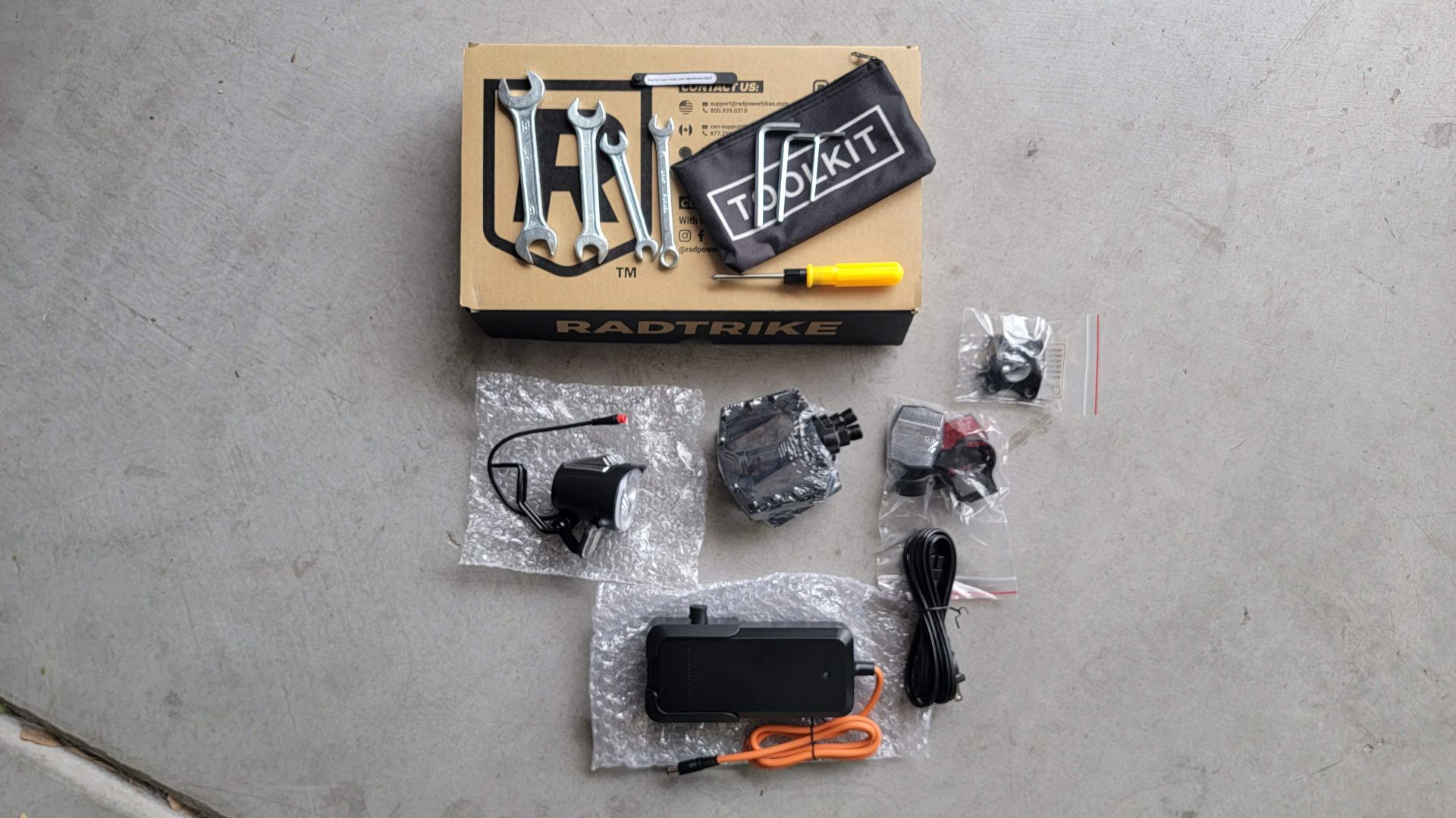 Rad Power Bikes Radtrike tools.