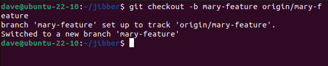 Checking out a remote branch with the git checkout -b command