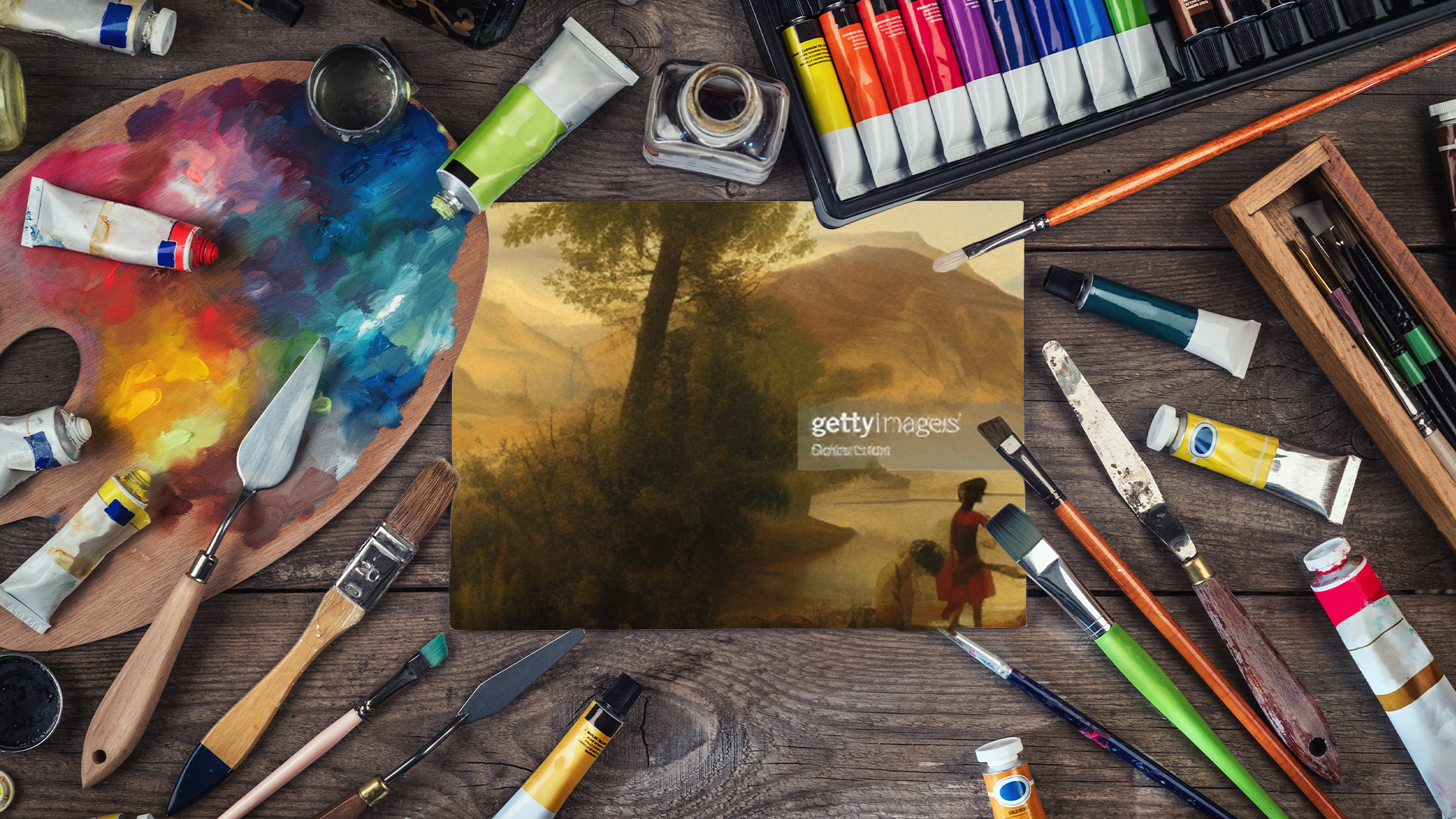 An AI-generated image with a Getty Images watermark superimposed on a canvas.