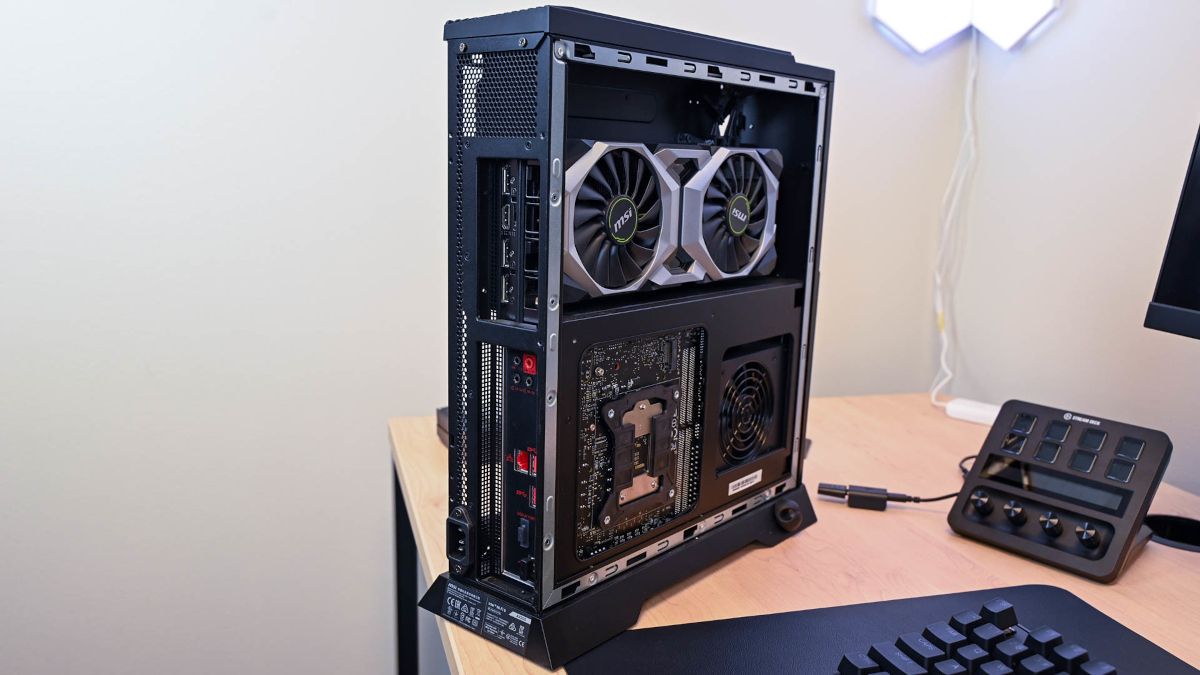 LifeSavvy MediaFollowing▾ Components in the MSI Trident PC tower.