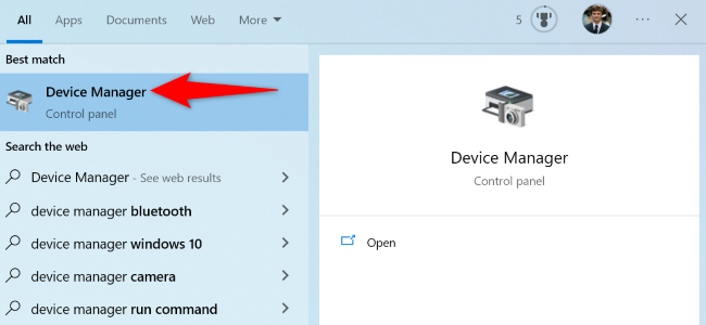 Select "Device Manager."