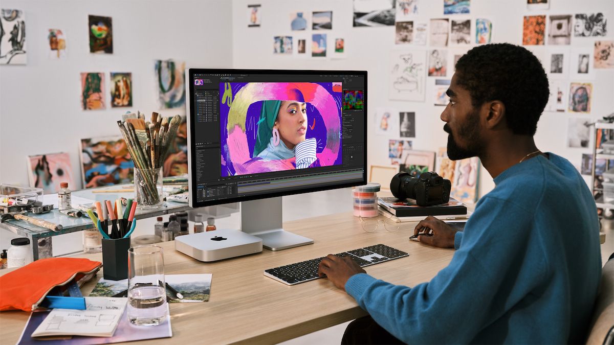 Mac Mini with Studio Display on a desk
