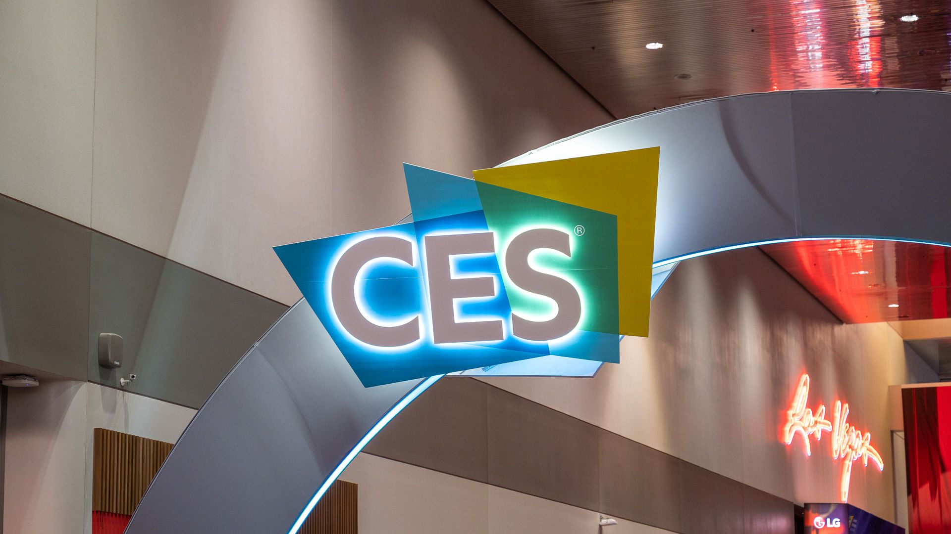 CES 2023 arch sign at the Las Vegas Convention Center