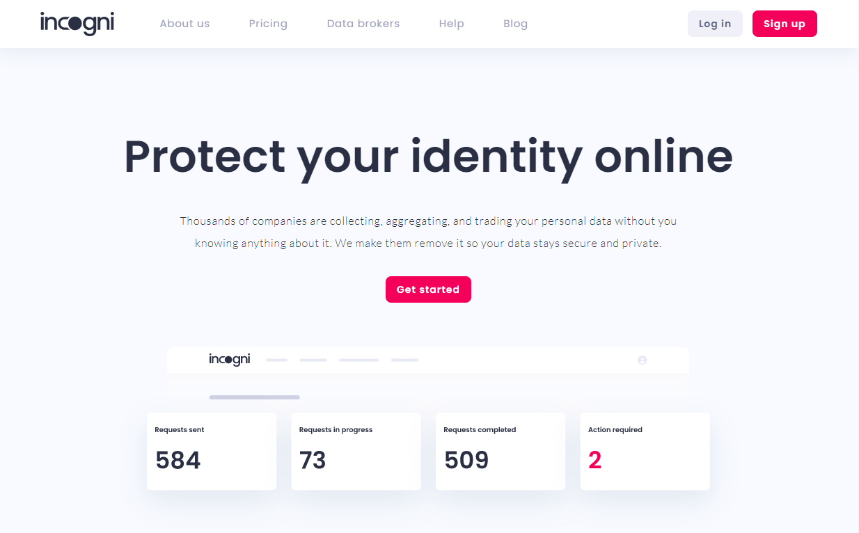 Incogni Screenshot: Protect Your Identity Online