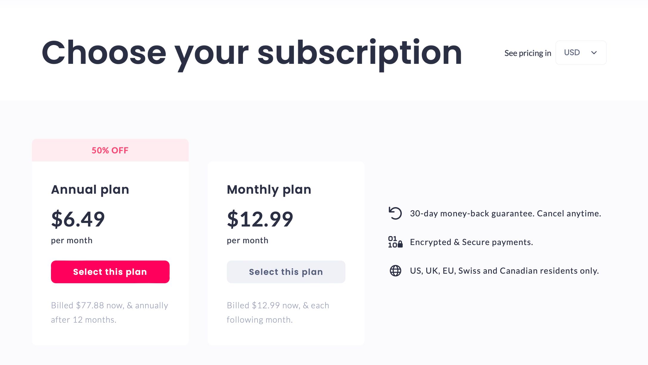 Incogni Subscription Options