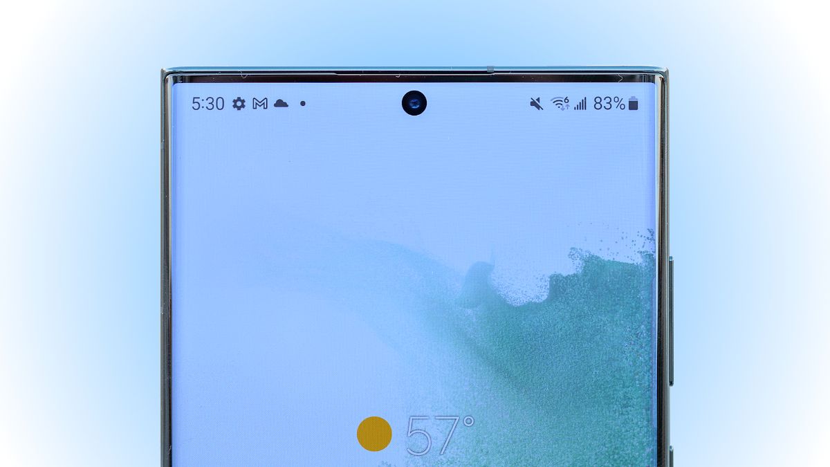 Phone Screen with Blue Light