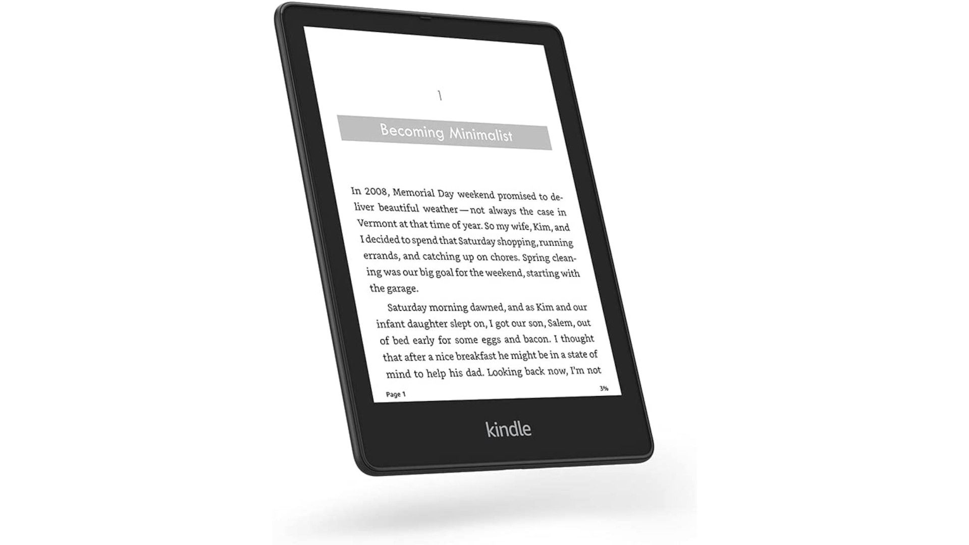 A screenshot shows the Amazon Paperwhite Signature Edition.