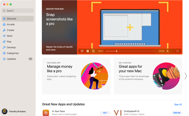 Mac App Store on macOS Ventura
