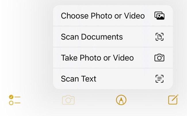 Scan documents using the iPhone Notes app