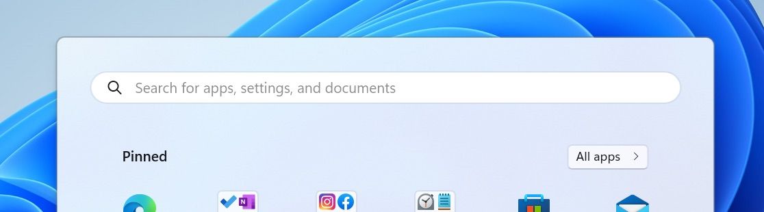 Windows 11 screenshot with curved corners on search bar