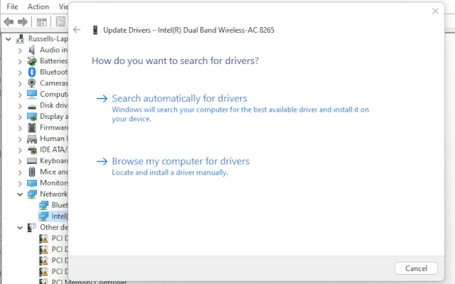 updating device drivers in device manager
