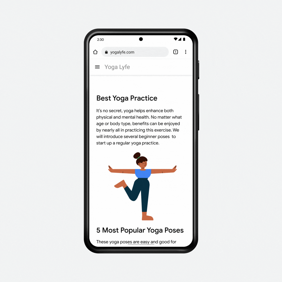 Page zoom in Chrome for Android