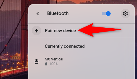 Click "Pair New Device."