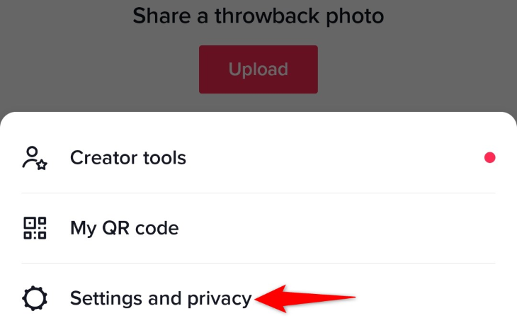 Select "Settings and Privacy."