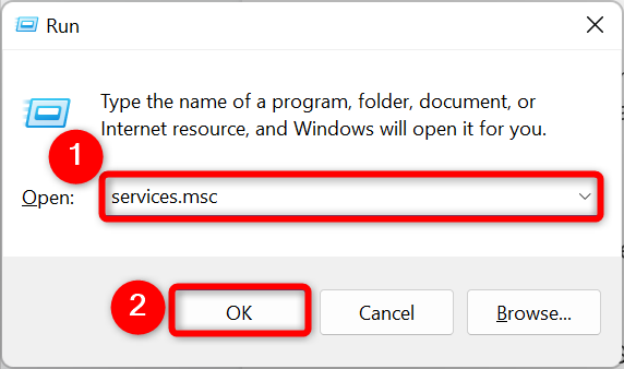 Open Windows Services.