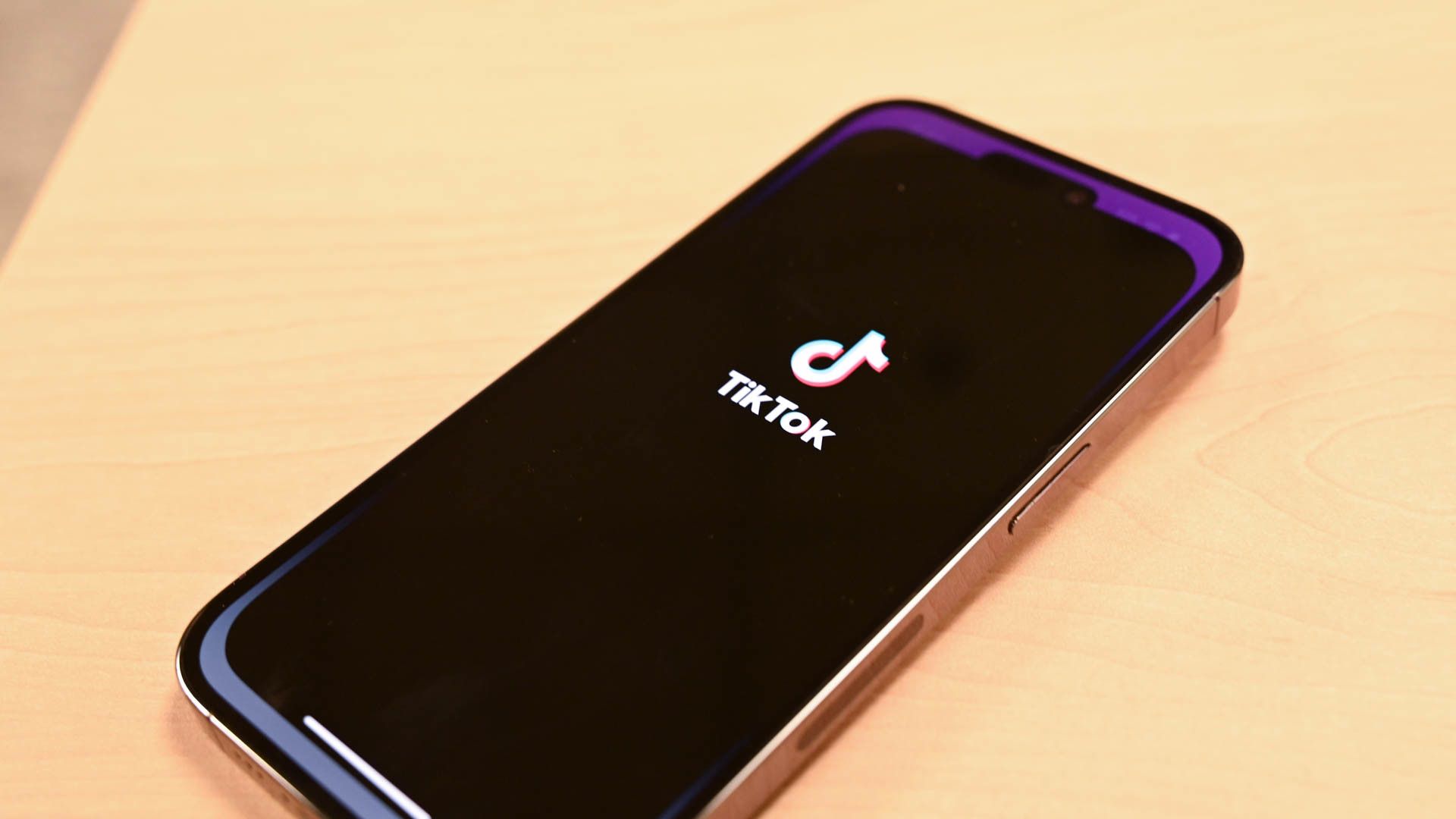 TikTok start up screen on an iPhone