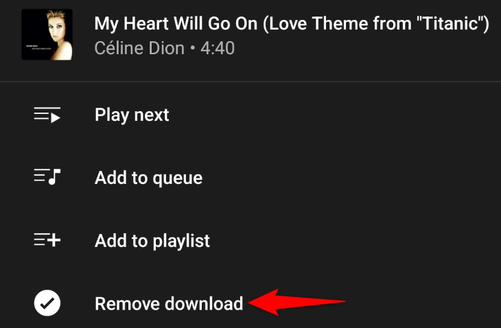 Choose "Remove Download" in the menu.