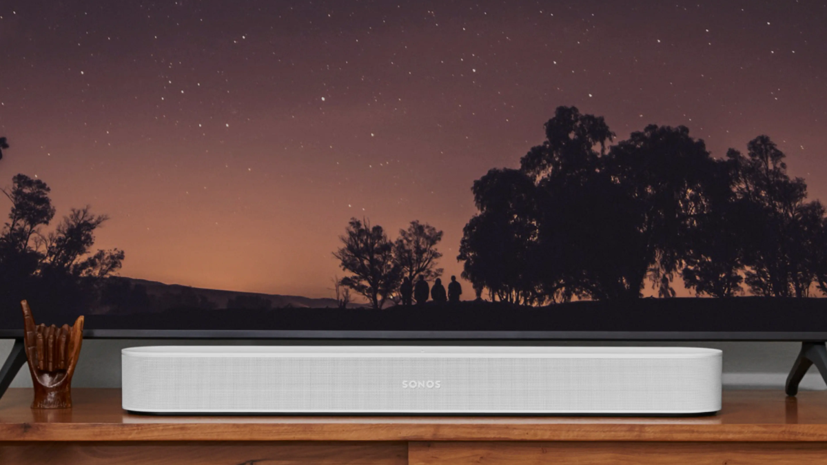 Sonos Beam (2nd Gen) soundbar against a white backdrop