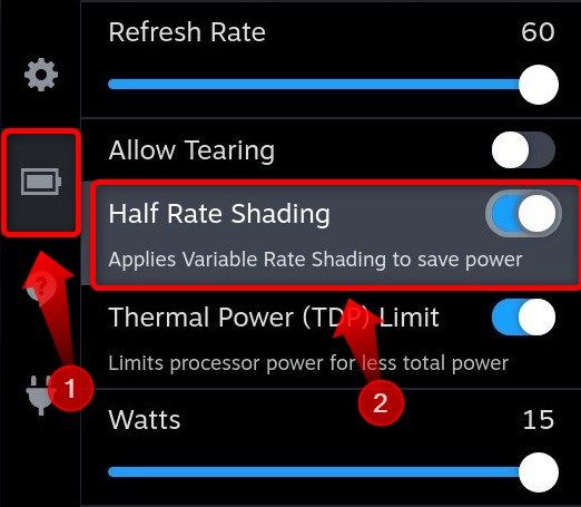 Under performance settings, enable &quot;Half Rate Shading&quot;