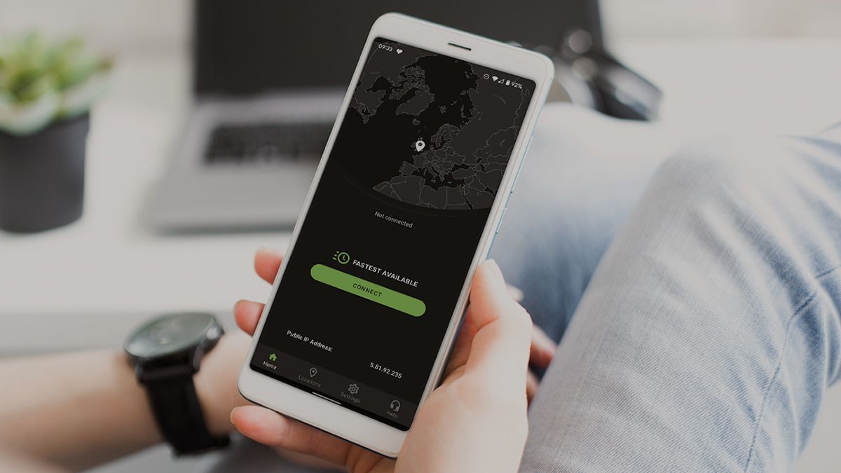 IPVanish on a phone