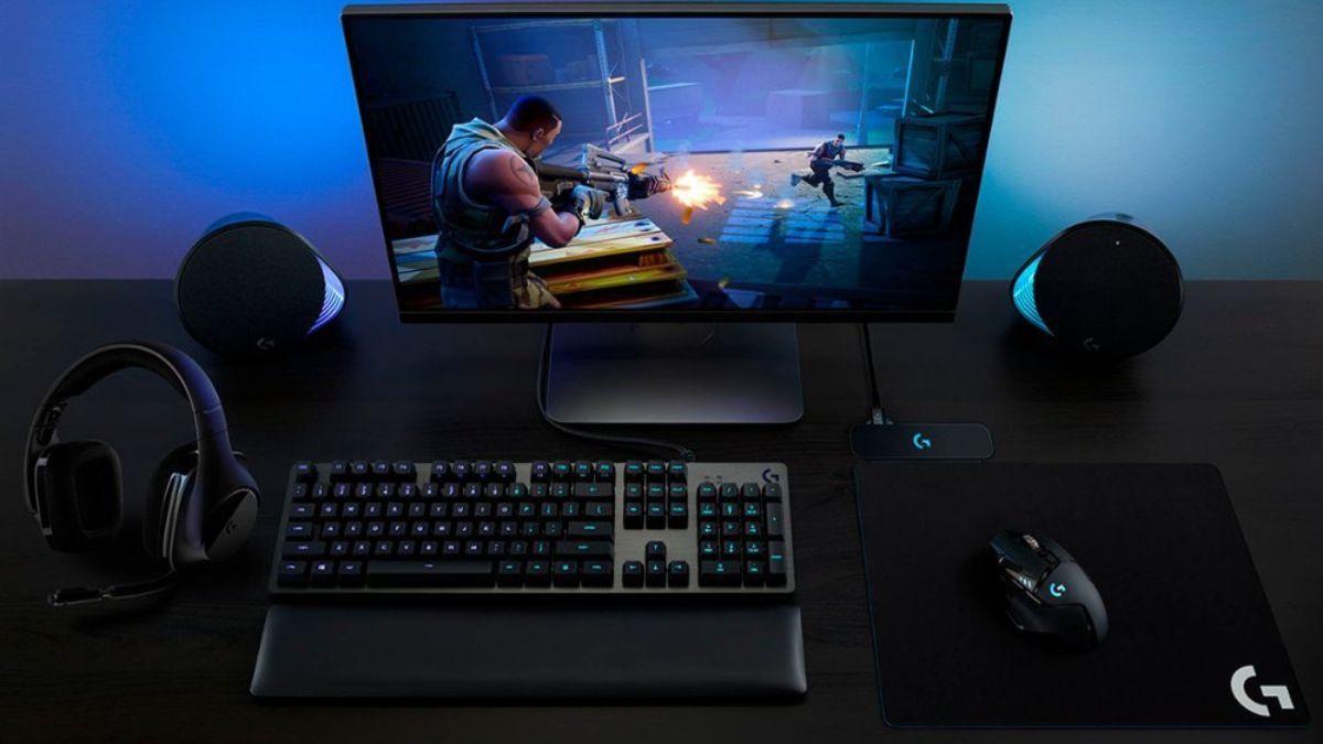 Logitech's G502, G915, and G PRO X peripherals as part of a high-end gaming setup