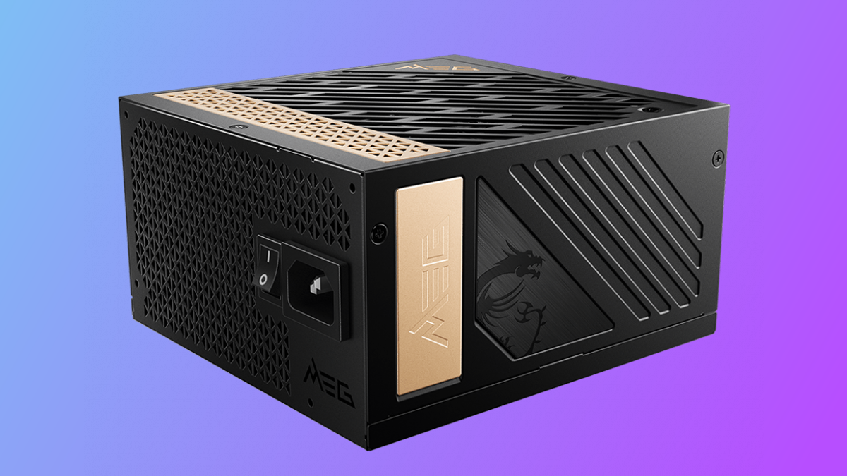 MSI MEG Ai1000P PCIE5 on purple background