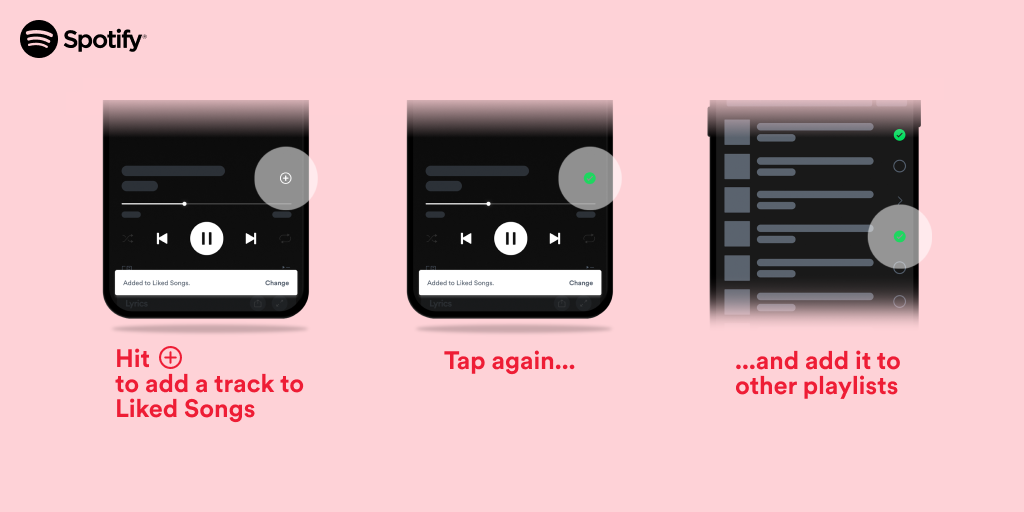 Spotify plus button screenshots