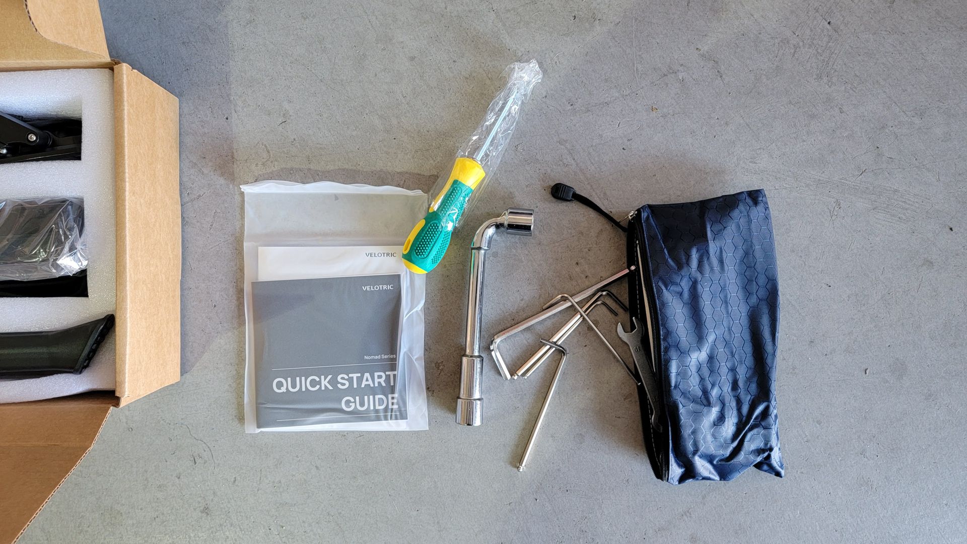 Velotric Nomad 1 tools included for assembly