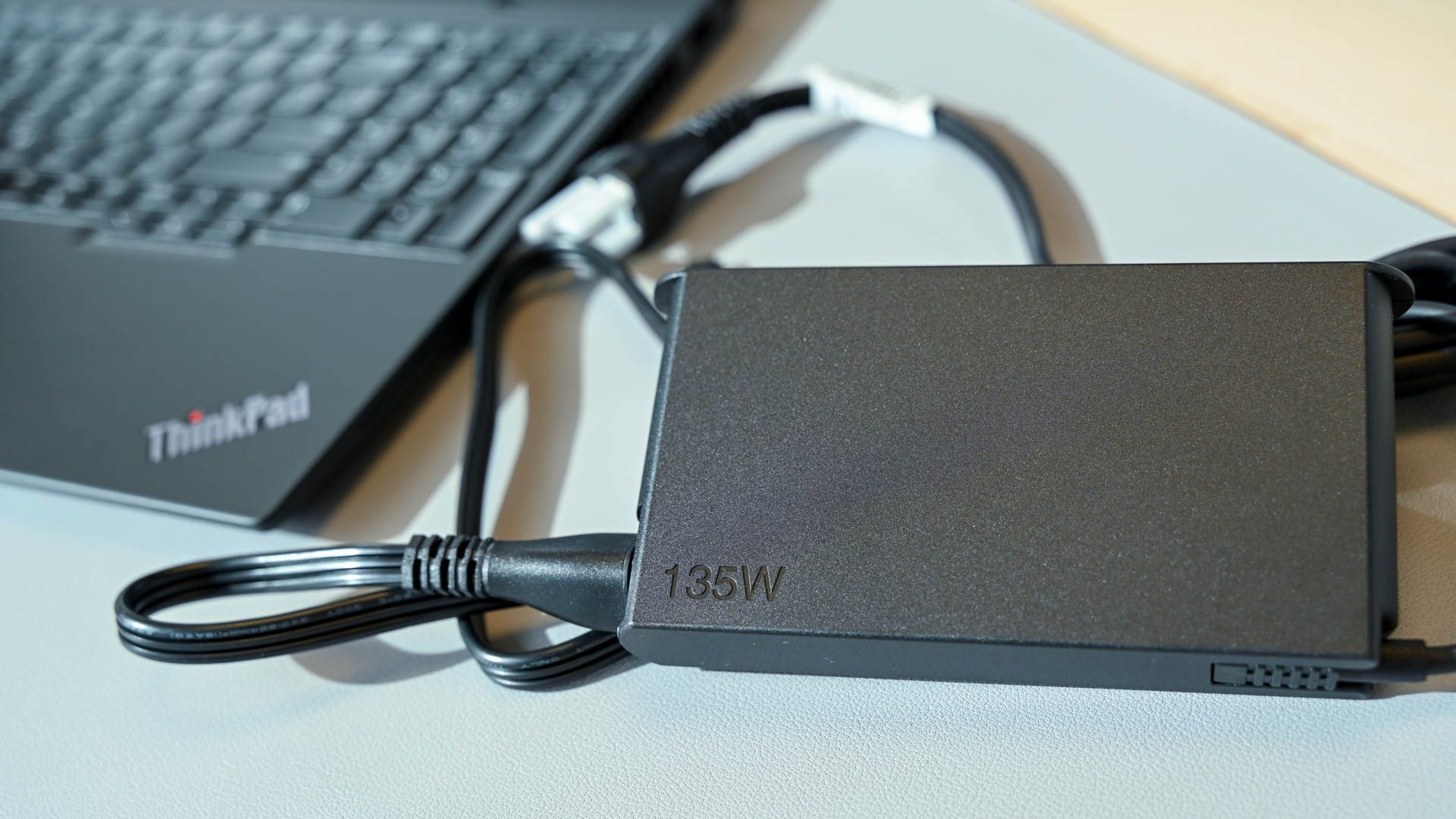 The Lenovo ThinkPad T16 Gen 1's 135W charger.