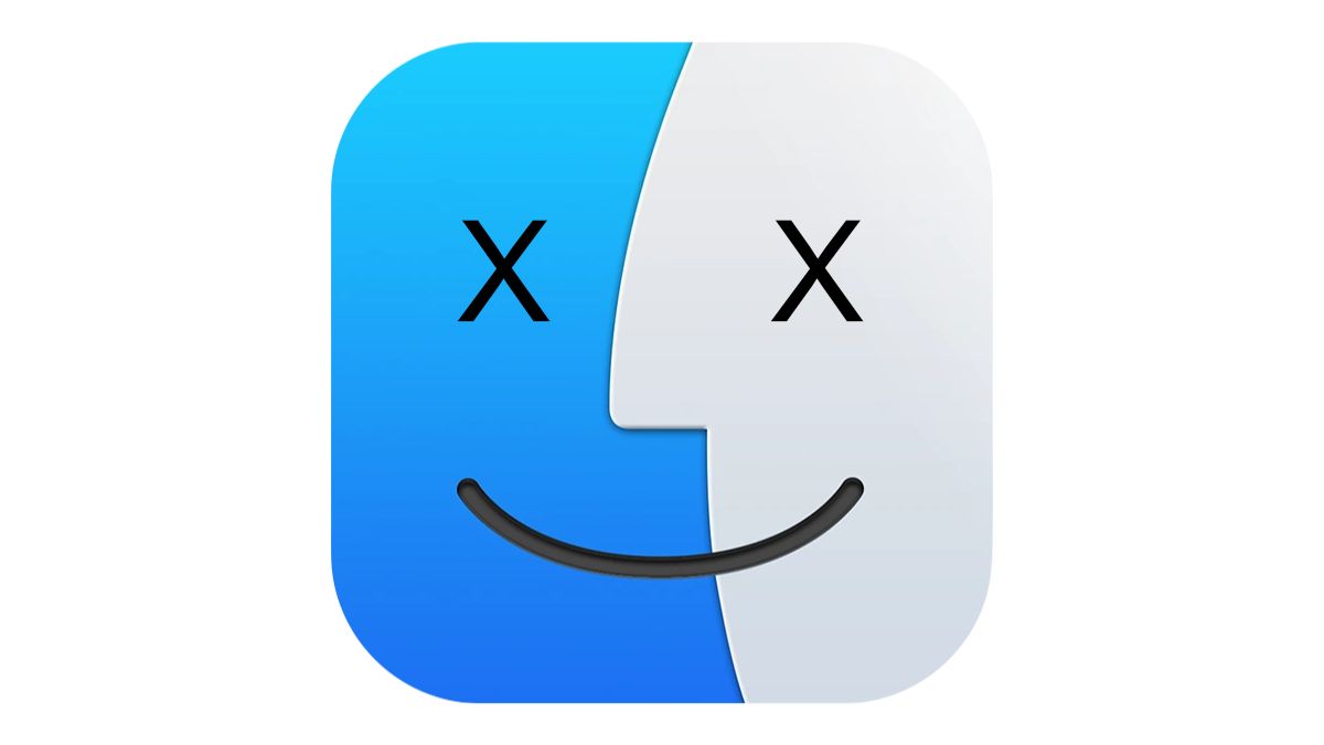 Modified macOS Finder logo