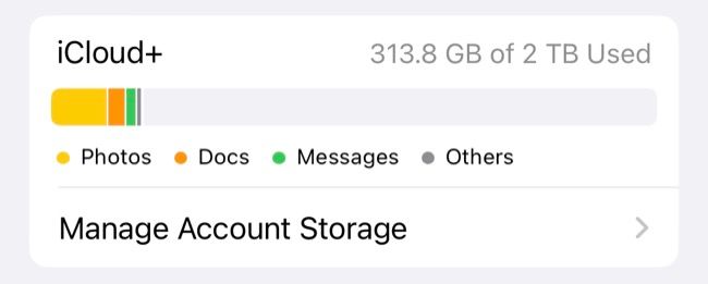 iCloud storage quota