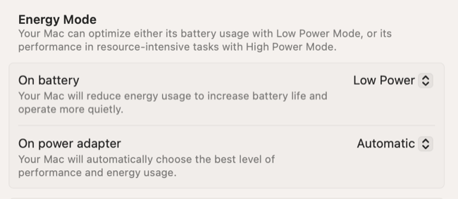 Enable Low Power Mode on your MacBook