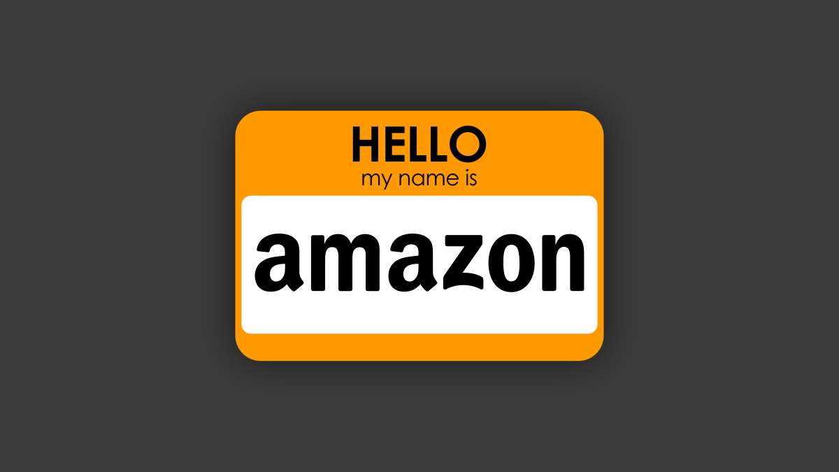 Amazon name tag.