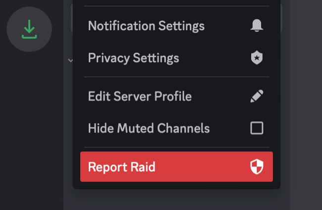 Report raid within Discord
