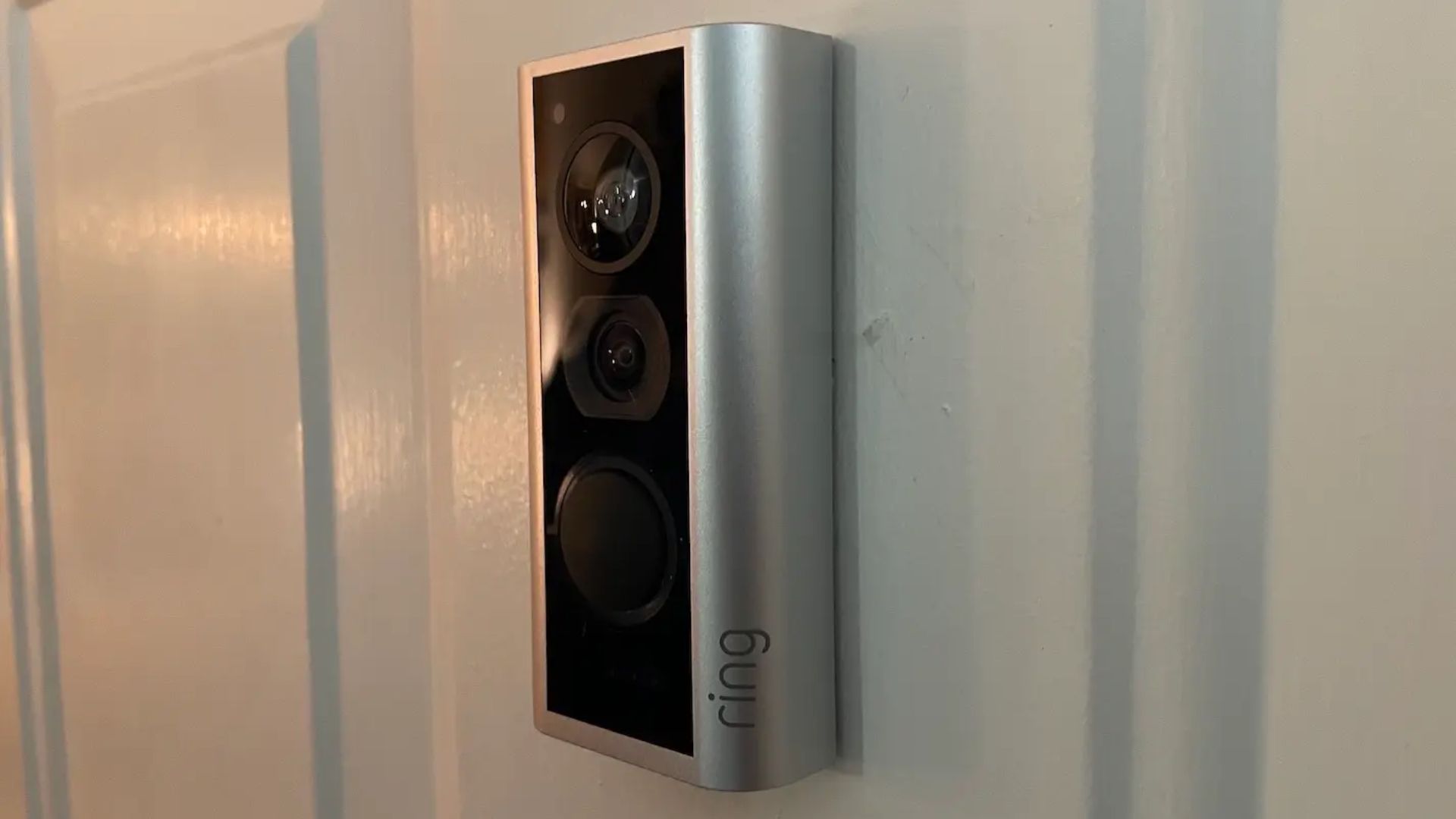 Ring Peephole Cam on a doorframe